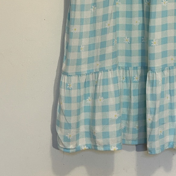 Vintage Blue Gingham Summer Dress - Picture 6 of 11